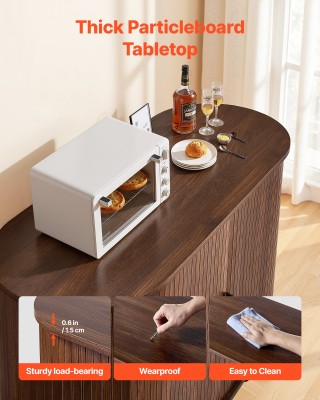 VEVOR Ντουλάπι Καφέ, Με Συρόμενες Πόρτες, 100 x 40 x 75 cm, Καρυδι... VEVOR Ντουλάπι Καφέ, Με Συρόμενες Πόρτες, 100 x 40 x 75 cm, Καρυδι...