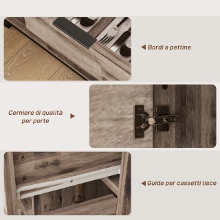 HOMCOM Βιομηχανικού στυλ Μπουφές Κρεντέντζα με Συρτάρι και 3 Ντουλ... HOMCOM Βιομηχανικού στυλ Μπουφές Κρεντέντζα με Συρτάρι και 3 Ντουλ...