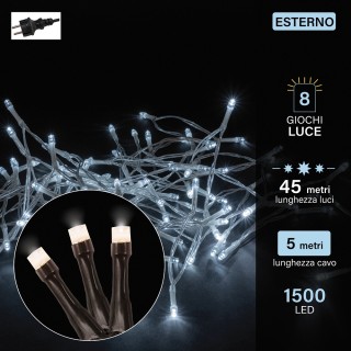 Kooper Φωτάκια Filo 1500 LED ψυχρού λευκού φωτισμού 45 μ για εξωτερ...