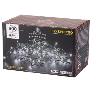 Kooper Σύρμα 500 LED ψυχρό λευκό 225 m για εξωτερική χρήση με 8 παι...