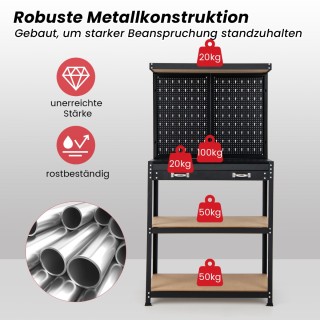 Costway Πάγκος εργασίας με διάτρητο τοίχο και συρτάρι 81 x 41 x 15... Costway Πάγκος εργασίας με διάτρητο τοίχο και συρτάρι 81 x 41 x 15...
