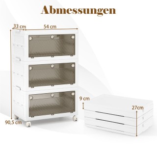 Costway Πτυσσόμενο κουτί αποθήκευσης με καπάκι και διπλές πόρτες 3... Costway Πτυσσόμενο κουτί αποθήκευσης με καπάκι και διπλές πόρτες 3...