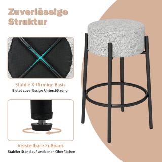 Costway Μοντέρνο Σκαμπό Μπαρ Χωρίς Πλάτη με Επένδυση Λινό, Ύψος Καθ... Costway Μοντέρνο Σκαμπό Μπαρ Χωρίς Πλάτη με Επένδυση Λινό, Ύψος Καθ...