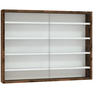 HOMCOM Ράφι Τοίχου με 4 Ρυθμιζόμενα Ράφια, Βιτρίνα Τοίχου από Γυαλί... HOMCOM Ράφι Τοίχου με 4 Ρυθμιζόμενα Ράφια, Βιτρίνα Τοίχου από Γυαλί...