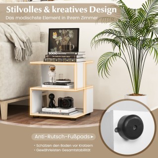 Costway  Τραπέζι Πλευρικό με 3 Επίπεδα για Λειτουργικότητα και Στυλ...