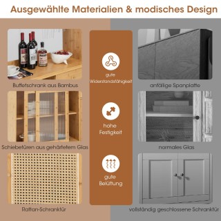 Costway Πολυλειτουργικό Ντουλάπι Κουζίνας  120 x 35 x 175 cm από Μπ...