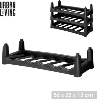 Πλαστική Ραφιέρα για 6 Μπουκάλια Μαύρο 56 x 25 x 13 cm Urban Living... Πλαστική Ραφιέρα για 6 Μπουκάλια Μαύρο 56 x 25 x 13 cm Urban Living...
