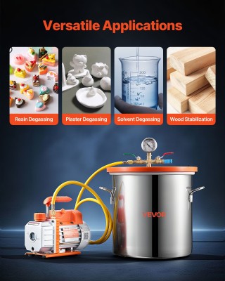 VEVOR Κιτ Κενού Θάλαμου 18,93 L με Αντλία, Ισχύος 3,5 CFM (99 L/min...