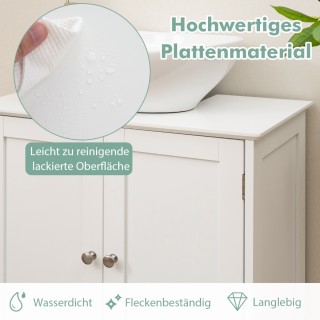 Costway Ντουλάπι μπάνιου με 2 πόρτες και U-σχήμα πόδια Λευκό 60 x ... Costway Ντουλάπι μπάνιου με 2 πόρτες και U-σχήμα πόδια Λευκό 60 x ...