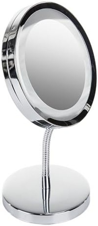 Φορητός Φωτιζόμενος Καθρέφτης   15cm Χρώματος Ασημί  ADLER AD-2159