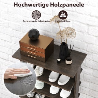 Costway Ρυθμιζόμενη Παπουτσοθήκη 8 Ορόφων, Εξοικονόμησης Χώρου, σε ...