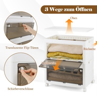 Costway Πτυσσόμενο κουτί αποθήκευσης με καπάκι και διπλές πόρτες 3... Costway Πτυσσόμενο κουτί αποθήκευσης με καπάκι και διπλές πόρτες 3...