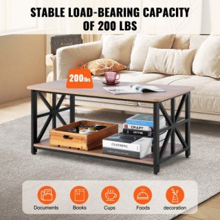 VEVOR Ορθογώνιο Ρουστίκ Τραπεζάκι Καφέ 40 με Ανοιχτό Χώρο Αποθήκευ... VEVOR Ορθογώνιο Ρουστίκ Τραπεζάκι Καφέ 40 με Ανοιχτό Χώρο Αποθήκευ...