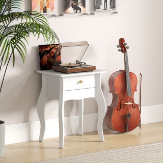 HOMCOM Τραπεζάκι σαλονιού με συρτάρι σε γαλλικό στυλ με καμπύλα πόδ... HOMCOM Τραπεζάκι σαλονιού με συρτάρι σε γαλλικό στυλ με καμπύλα πόδ...