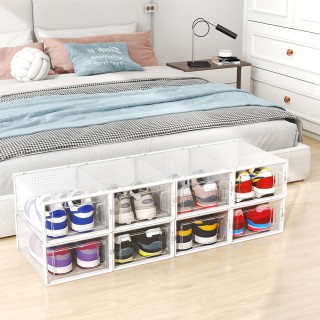 BAKAJI Σετ 12 τεμαχίων κουτιά αποθήκευσης παπουτσιών στοιβαζόμενα ... BAKAJI Σετ 12 τεμαχίων κουτιά αποθήκευσης παπουτσιών στοιβαζόμενα ...