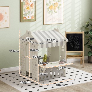 AIYAPLAY Σπιτάκι για Παιδιά 1-6 Ετών για Εσωτερικό Χώρο με Πόρτες,... AIYAPLAY Σπιτάκι για Παιδιά 1-6 Ετών για Εσωτερικό Χώρο με Πόρτες,...