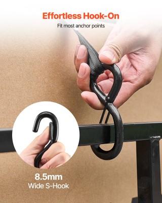 VEVOR Ιμάντες Κατάσχεσης με Επανασυρόμενο Καρούλι, 25.4 mm x 4.9 m,...