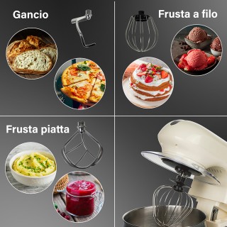 Kooper Μίξερ Ζαχαροπλαστικής με Αποσπώμενο Ανοξείδωτο Κάδο 5l 6 Εντ... Kooper Μίξερ Ζαχαροπλαστικής με Αποσπώμενο Ανοξείδωτο Κάδο 5l 6 Εντ...