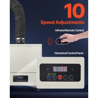 VEVOR Εξαγωγέας Καπνού 459 m³/h 280W με 10 Επίπεδα Ταχύτητας PYJQDD... VEVOR Εξαγωγέας Καπνού 459 m³/h 280W με 10 Επίπεδα Ταχύτητας PYJQDD...