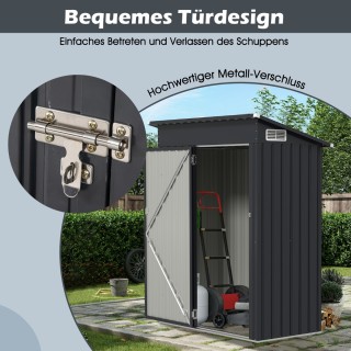 Μεταλλικό Σπιτάκι Κήπου 1,5 m³ με Πλαγιαστή Στέγη 150 x 90,5 x 185 ... Μεταλλικό Σπιτάκι Κήπου 1,5 m³ με Πλαγιαστή Στέγη 150 x 90,5 x 185 ...