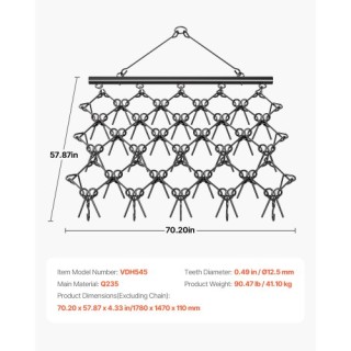 VEVOR Σύρσιμο Δισκοσβάρνας 5.8 x 4.8 ft Αλυσίδα Δισκοσβάρνας ATV Γκ... VEVOR Σύρσιμο Δισκοσβάρνας 5.8 x 4.8 ft Αλυσίδα Δισκοσβάρνας ATV Γκ...