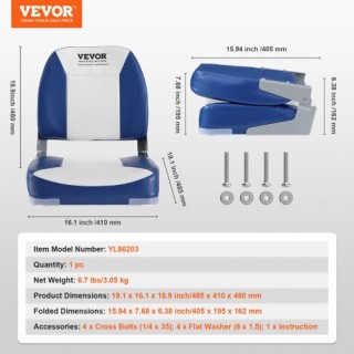 VEVOR Καρέκλες Βάρκας Αναδιπλούμενες 2τμχ ZHSKU00000000000057 VEVOR Καρέκλες Βάρκας Αναδιπλούμενες 2τμχ ZHSKU00000000000057