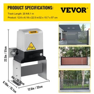 VEVOR 800kg Ηλεκτρικός Ανοιγόμενος Συρόμενης Πόρτας  AC800PYLLJ0000...