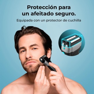 Επαναφορτιζόμενη Ξυριστική Μηχανή με Τριπλή Λεπίδα & Αντοχή στο Νερ...