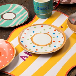 Villa DEste Σετ 6 τμχ Πορσελάνινο Πιάτο Γλυκών Donuts 5921917 Villa DEste Σετ 6 τμχ Πορσελάνινο Πιάτο Γλυκών Donuts 5921917