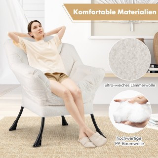 Πολυθρόνα Χαλάρωσης με Μπράτσα & Πλαϊνή Τσέπη & Υποπόδιο 80 x 74 x ...