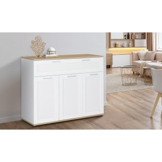 Μπουφές Marius με 3 Πόρτες & 1 Συρτάρι 100 x 34 x 80 cm - Λευκό & Ξ... Μπουφές Marius με 3 Πόρτες & 1 Συρτάρι 100 x 34 x 80 cm - Λευκό & Ξ...