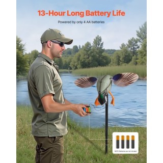 VEVOR Περιστρεφόμενα Ρεαλιστικά Δολώματα Πάπιας για Κυνήγι DTSLYESY...