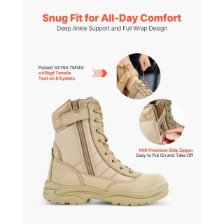 VEVOR Ανδρικές Τακτικές Μπότες Στρατιωτικού Στυλ 203mm Σαμουά με Πλ... VEVOR Ανδρικές Τακτικές Μπότες Στρατιωτικού Στυλ 203mm Σαμουά με Πλ...