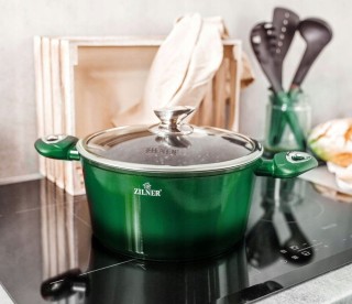 Σετ Κατσαρόλες με Επίστρωση Γρανίτη Πράσινο ZILNER ZL-8521