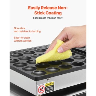 VEVOR Κατασκευαστής Μίνι Ολλανδικών Pancake 50PCS 1800W Αντικολλητι...