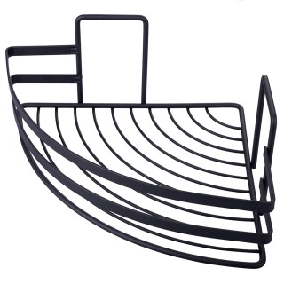 Galileo Γωνιακό ράφι σιδερένιο 22x22x105 εκ μαύρο σατινέ 5914741