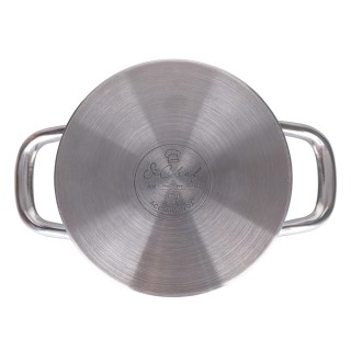Galileo Κατσαρόλα με καπάκι από ανοξείδωτο ατσάλι 18 εκ. με επαγωγι...