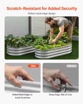 VEVOR Μεταλλική Υπέρυθρη Κήπος Κλίνη 1.2x0.6x0.3μ Οβάλ Γαλβανισμένη...