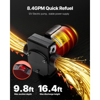 VEVOR Δεξαμενή Καυσίμου 30 Γαλονιών με Χειροκίνητη Αντλία Κόκκινη J...