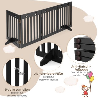 Costway Πτυσσόμενο Πάνελ Προστασίας Κατοικιδίων 4 Τμημάτων 203x60x1... Costway Πτυσσόμενο Πάνελ Προστασίας Κατοικιδίων 4 Τμημάτων 203x60x1...