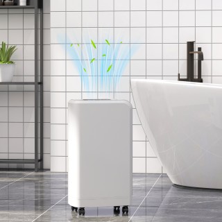 HOMCOM Φορητός Αφυγραντήρας Touch 12L με Σωλήνα Αποστράγγισης, Χρο... HOMCOM Φορητός Αφυγραντήρας Touch 12L με Σωλήνα Αποστράγγισης, Χρο...