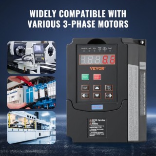 VEVOR VFD 2HP, 1.5KW, 7.5A 220V Είσοδος 1/3 Φάσης σε 3 Φάσεις 0-400... VEVOR VFD 2HP, 1.5KW, 7.5A 220V Είσοδος 1/3 Φάσης σε 3 Φάσεις 0-400...
