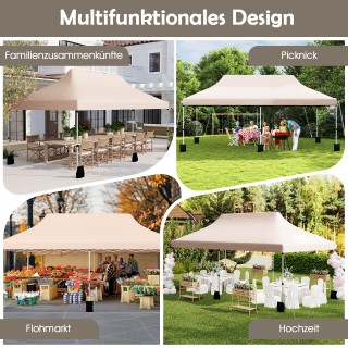 Costway Ρυθμιζόμενο Σπαστό Κιόσκι 3x6μ με Τσάντα Μεταφοράς - Μπεζ N... Costway Ρυθμιζόμενο Σπαστό Κιόσκι 3x6μ με Τσάντα Μεταφοράς - Μπεζ N...