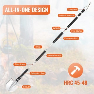 VEVOR Πτυσσόμενο Πολυεργαλείο Φτυάρι 13 σε 1 για Κάμπινγκ BGC4JKS... VEVOR Πτυσσόμενο Πολυεργαλείο Φτυάρι 13 σε 1 για Κάμπινγκ BGC4JKS...