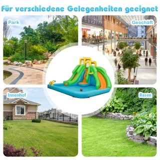 Costway Φουσκωτό Υδάτινο Πάρκο με Νεροτσουλήθρες και Πισίνα για Πα... Costway Φουσκωτό Υδάτινο Πάρκο με Νεροτσουλήθρες και Πισίνα για Πα...