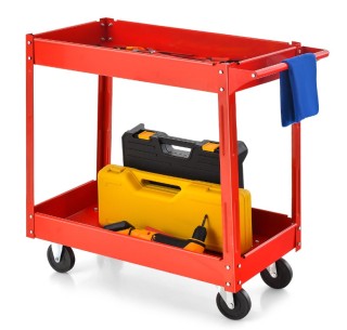 Καρότσι Μεταφοράς με Χερούλι από Ανθεκτικό Μεταλλικό Πλαίσιο - Κόκκ... Καρότσι Μεταφοράς με Χερούλι από Ανθεκτικό Μεταλλικό Πλαίσιο - Κόκκ...
