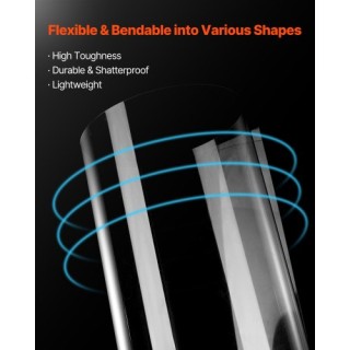 VEVOR 5-Πακέτο Φύλλα PET/Plexiglass 24x36 ιντσών 0.04 πάχος PETSLB2...