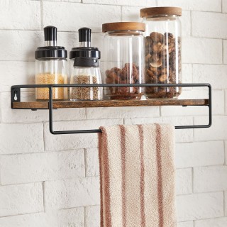 Επιτοίχιο Ράφι σε Καφέ Χρώμα 40 x 15.5 x 9.5 cm LWS441B01 VASAGLE Επιτοίχιο Ράφι σε Καφέ Χρώμα 40 x 15.5 x 9.5 cm LWS441B01 VASAGLE