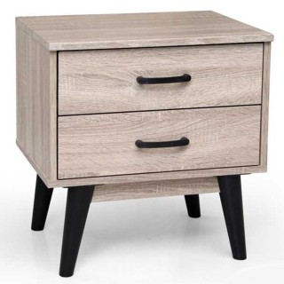 BAKAJI Σύγχρονο Ξύλινο Κομοδίνο Δύο Συρταριών 48 x 38 x 50 εκ. σε ... BAKAJI Σύγχρονο Ξύλινο Κομοδίνο Δύο Συρταριών 48 x 38 x 50 εκ. σε ...