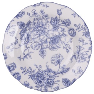 Villa DEste  Σετ πιάτων 18 τεμαχίων πορσελάνης για 6 άτομα με λουλο...